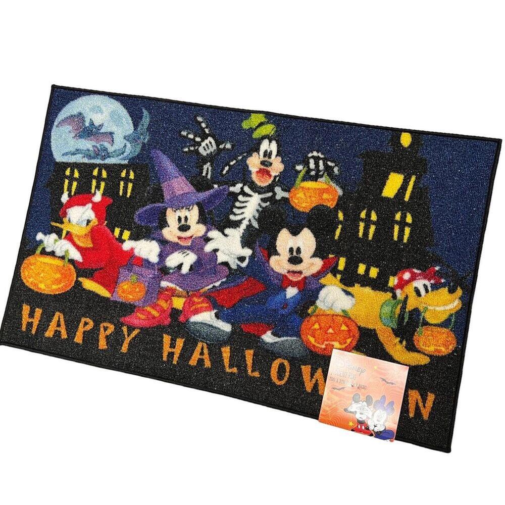 Disney Halloween Rug Mickey Minnie Mouse Donald Haunted House 20”x32 Trick Treat